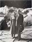 Virginia and Robert Heinlein on set of movie Destination Moon - 600 dpi print res jpg