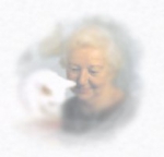 Virgina Heinlein with her last cat, Snowy - web res jpg