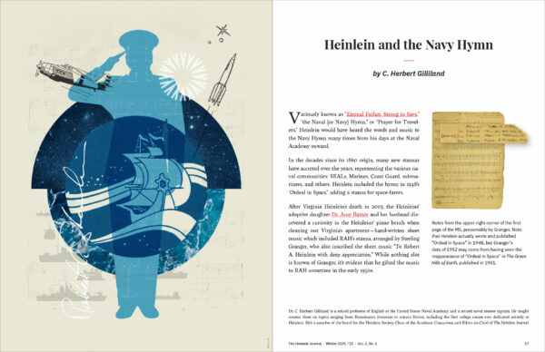 The Heinlein Journal #29, Pages 16 & 17: “Heinlein and the Navy Hymn” by C. Herbert Gilliland